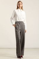 Pantalón ancho, tiro alto, burdeo Liola