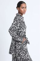 Camisa Larga Estampada Negro Liola