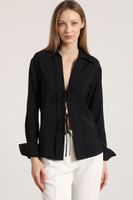 Blusa amarras Liola mujer negro