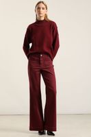 Jeans Color Palazzo, Burdeo Liola