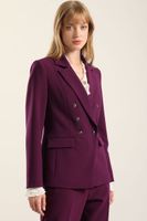 Blazer entallado cruzado, ciruela Liola