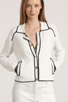 Chaqueta punto contratono Liola mujer crudo