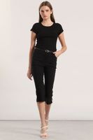 Bermuda con cinturón mujer Liola negro