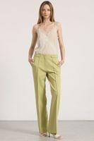 Pantalón recto aplicación Liola mujer pistacho