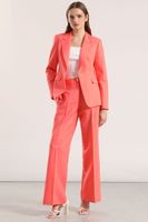 Blazer con encaje lino Liola mujer coral