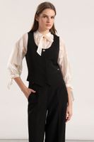 Chaleco sastre Liola mujer negro