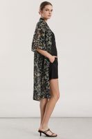 Tapado gasa estampado mujer Liola verde