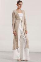 Tapado midi tejido mujer Liola beige