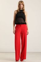 Pantalón ancho, tiro alto, rojo Liola