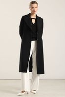 Abrigo Largo Basico, Muflon Negro Liola