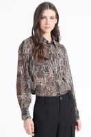 Blusa Estampado Animal Print, Café Liola