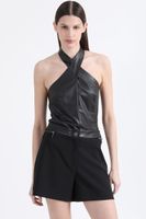 Top Halter Cruzado, Negro Liola