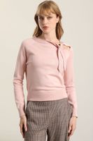 Jersey punto, lazada hilo metalizado, rosa Liola