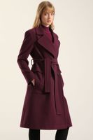 Abrigo Largo, Muflon Melange Ciruela Liola