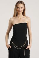 Top strapless Liola mujer negro