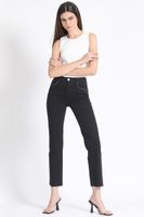 Jeans Recto Tachas Negro Liola