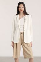 Blazer clásico scuba Liola mujer crudo