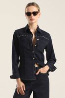 Camisa Denim Tachas, Indigo Liola