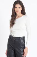 Polera Basica Mix Folia, Beige Liola