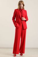 Blazer entallado, cuello smoking, rojo Liola