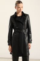 Abrigo Biker Muflon Negro Liola