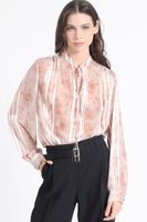 Blusa Con Lazo Y Cordon Fantasia, Naranjo Liola