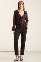 Jeans Color Slim Tachas, Chocolate Liola