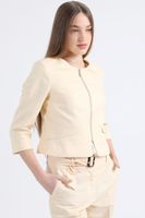 Chaqueta Entallada Lino Algodón, Beige Liola