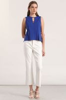 Top aplicación metálica liola mujer azulino