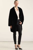 Abrigo Reversible, Efecto Piel, Negro Liola