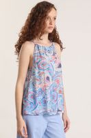 Blusa voile halter liola mujer azul