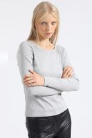 Polera Basica Mix Folia, Gris Liola