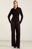 Jersey punto escote drapeado, burdeo Liola