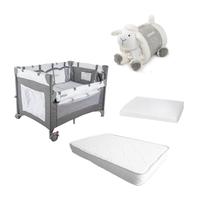 Cuna más Colchón espuma -Protector Playard Always Together mas manta oveja