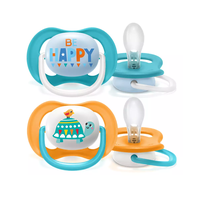 Chupete Ultra Air Collection,  Happy/tortuga 6-18m, x2 unidades