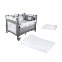 Cuna más ColchónAnti-reflujo -Protector Playard Always Together Marengo