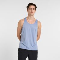 Polera Sin Mangas Running Hombre New Balance Celeste