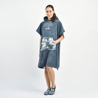 Poncho Toalla Mujer Spoga Surf Terry Azul