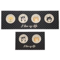 Set 2 Alfombra para cocina diseño 2 Perros 2 Gatos