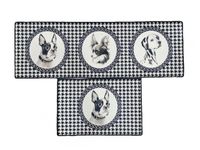 Set 2 Alfombra para cocina diseño 3 Perros