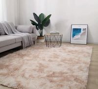 Alfombra Peluda 120cmx160cm Beige Jaspeado