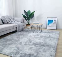 Alfombra Peluda 120cmx160cm Gris Claro Jaspeado