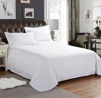 JUEGO DE SÁBANA 1.5 PLAZAS 144 HILOS ALGODÓN CON POLIÉSTER COLOR BLANCO