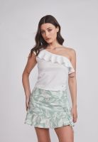 Peto Mujer asimétrico Vuelos Blanco Sioux