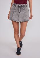 Falda Mujer Denim Tablas Gris Sioux