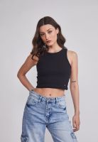 Peto Mujer Halter Crop Café Sioux