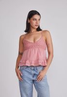 Blusa Mujer Pabilo Floral Rosado Sioux