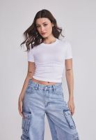 Polera Mujer Basic Ajustada Blanco Sioux