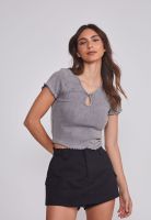 Polera Mujer Acid Wash Azul Sioux