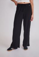 Pantalón Mujer Wide Leg Texturado Negro Sioux